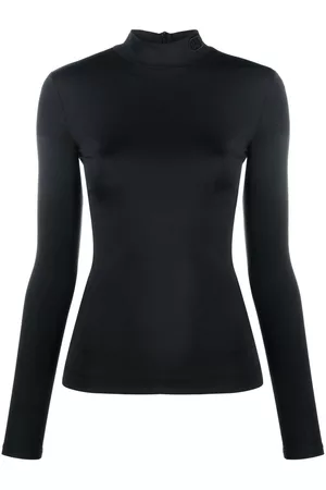 Karl Lagerfeld Women Turtleneck T-shirts - Logo-embroidered high-neck top