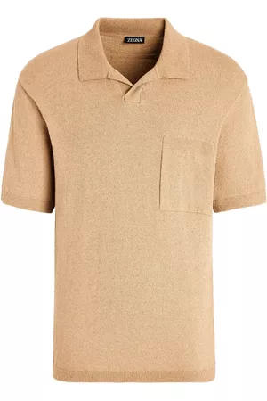 Z Zegna Men Polo Shirts - Short-sleeve textured polo shirt