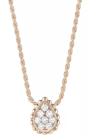 Boucheron Women Necklaces - 18kt rose gold Serpent Bohème XS motif diamond pendant