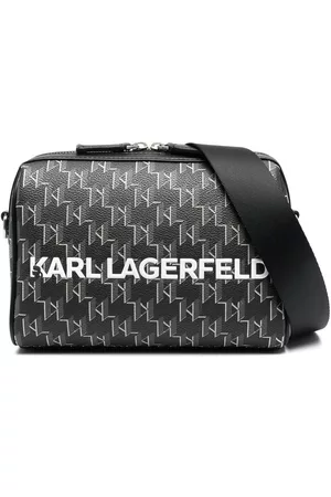 Karl Lagerfeld Men 17 Inch Laptop Bags - K/Mono messenger bag