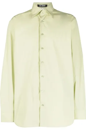 RAF SIMONS Mesh-panel cotton shirt