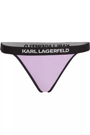 Karl Lagerfeld Women Bikini Bottoms - Logo-print bikini bottoms