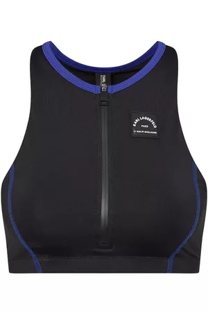 Karl Lagerfeld Women Swimwear - Sporty Logo zipper swim top