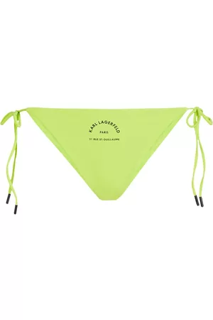 Karl Lagerfeld Women Bikini Bottoms - Logo-print self-tie bikini bottoms