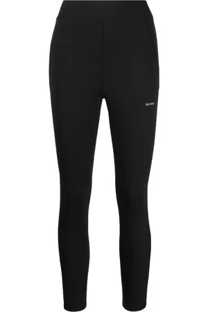 TEAM WANG design Logo-print panelled leggings