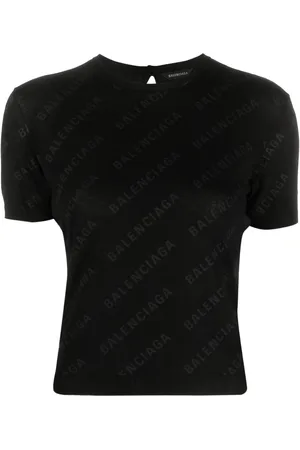 Balenciaga Mini Allover Logo knitted top