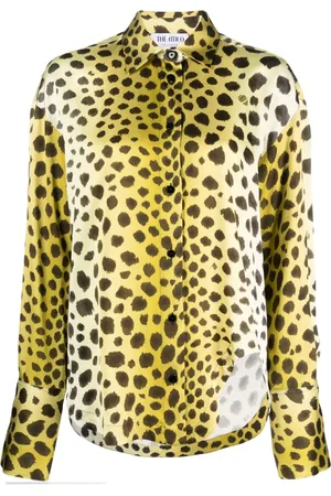 The Attico Cheetah-print long-sleeve shirt