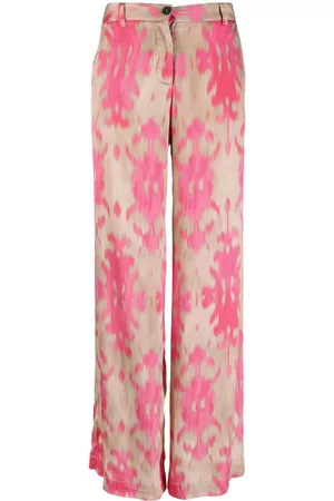 Bazar Deluxe Women Wide Leg Pants - Abstract-print wide-leg trousers