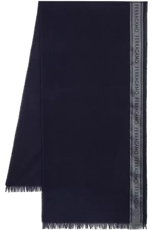 Salvatore Ferragamo Men Scarves - Colour-block logo-print scarf