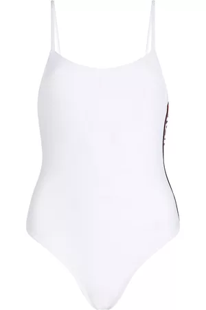 Karl Lagerfeld Women Swimming Costumes - Logo-print round-neck swimsuit