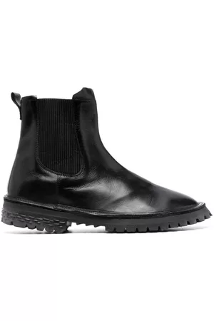 Moma Elasticated-side-panels leather boots