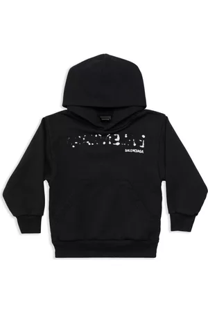 Balenciaga Girls Hoodies - Hand Drawn logo-print hoodie
