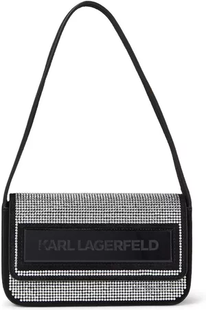 Karl Lagerfeld Women 17 Inch Laptop Bags - Small Essential crystal-embellished shoulder bag