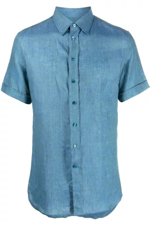 Etro Men Short Sleeved Shirts - Classic collar short-sleeve shirt