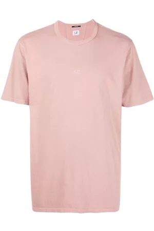 C.P. Company Men Long Sleeve Polo Shirts - Logo-print cotton T-shirt