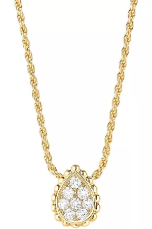 Boucheron Women Necklaces - 18kt yellow gold Serpent Bohème XS motif diamond pendant