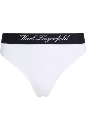 Karl Lagerfeld Women Briefs - Logo-waistband high-waist briefs