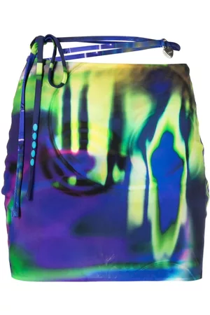 AMBUSH Tie-dye tied-waist miniskirt