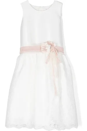 Mimilù Floral-appliqué tulle dress