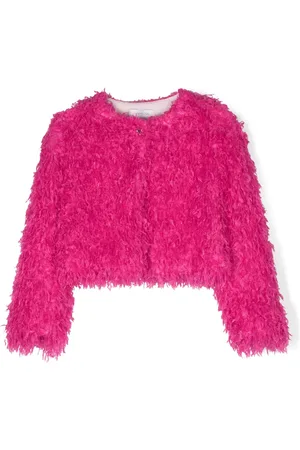 MONNALISA Textured-finish crewneck jacket