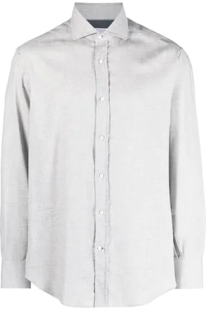 Brunello Cucinelli Long-sleeve cotton-blend shirt