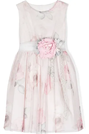 Mimilù Floral-applique sleeveless dress