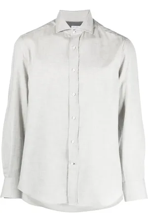 Brunello Cucinelli Long-sleeve cotton-blend shirt