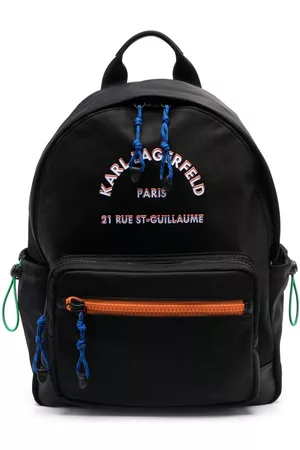 Karl Lagerfeld Men 17 Inch Laptop Bags - Logo-patch backpack