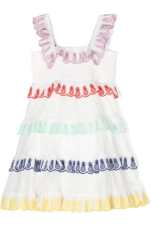ZIMMERMANN Raie shirred-panel tiered dress