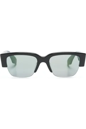 Alexander McQueen Logo-print half-rim sunglasses