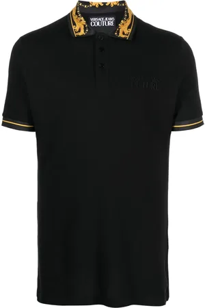 VERSACE Baroque-pattern polo shirt