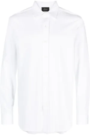 BRIONI Spread-collar cotton shirt