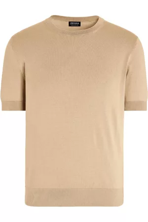 Z Zegna Men Short Sleeve - Short-sleeve knitted T-shirt