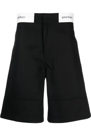 Palm Angels Logo-waistband tailored shorts