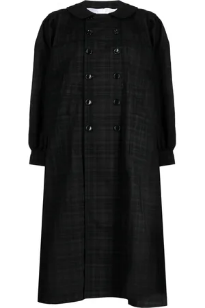 Comme des Garçons Plaid-pattern double-breasted coat