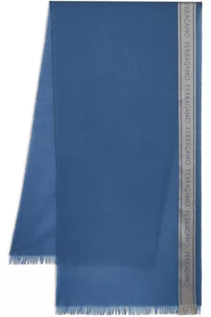 Salvatore Ferragamo Men Scarves - Colour-block logo-print scarf