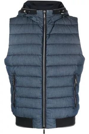 MOORER Down-feather padded hooded gilet