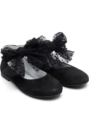 MONNALISA Tulle-bow detail ballerina shoes