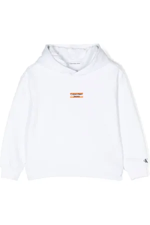 Calvin Klein Logo-embroidered cotton hoodie