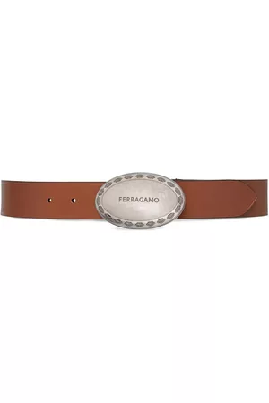 Salvatore Ferragamo Men Belts - Oval-shaped logo-buckle belt