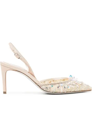 RENE CAOVILLA Chandelier 70mm leather pumps
