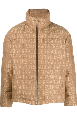 VERSACE Allover logo-print puffer jacket