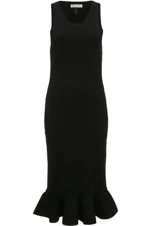 J.W.Anderson Ruffled-trim sleeveless midi dress