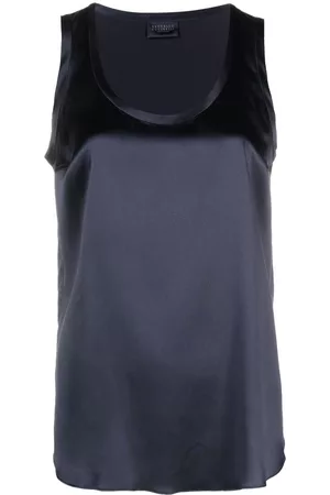 Brunello Cucinelli Sleeveless silk-blend tank top