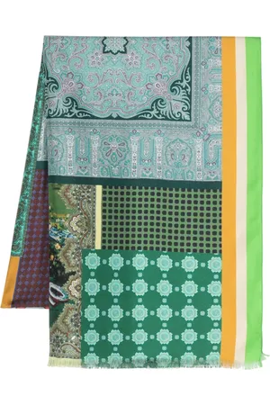 PIERRE-LOUIS MASCIA Aloe patchwork-pattern silk scarf