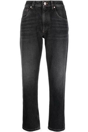 Brunello Cucinelli Women Straight Jeans - Straight-leg cropped jeans