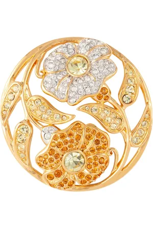 Swarovski 2001 crystal-embellished floral brooch