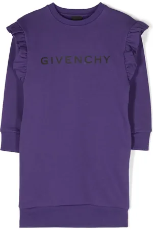Givenchy Logo-print ruffle-trim sweatshirt dress