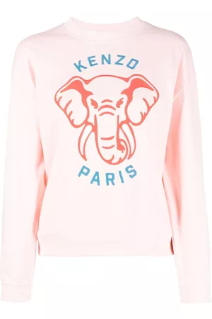Kenzo Women Sweatshirts - Logo-print cotton sweatshirt