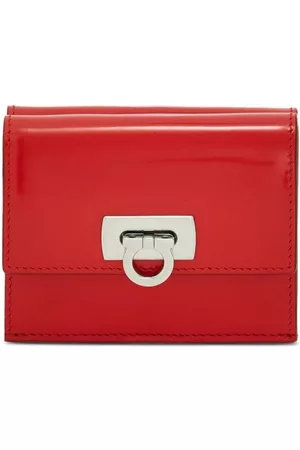 Salvatore Ferragamo Women Wallets - Gancini flip-lock leather wallet